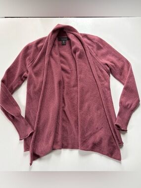 Tahari 2 Ply Cashmere Open Cardigan
